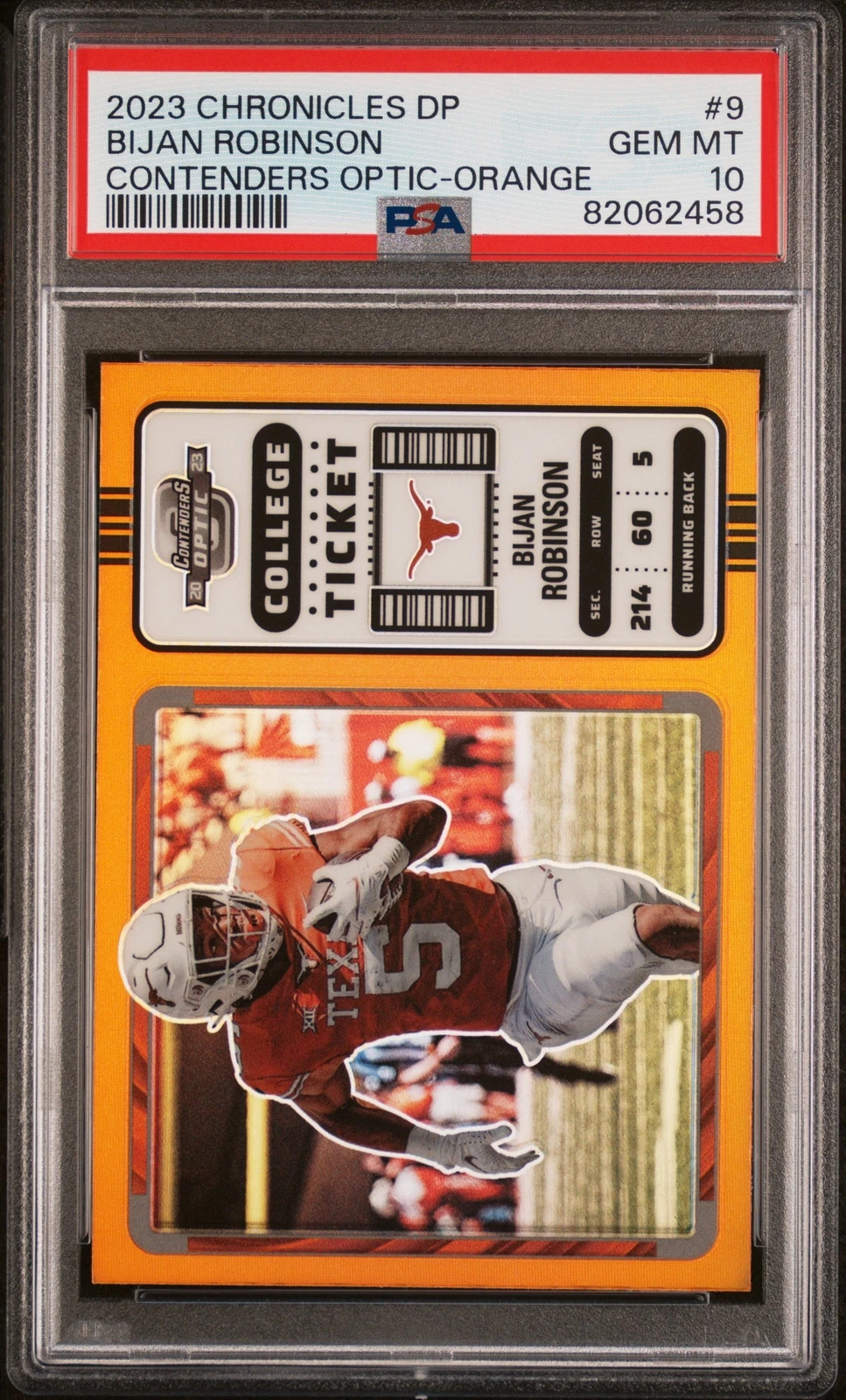 Bijan Robinson Panini Chronicles Draft Picks Contenders Optic #9 Orange