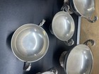 Etain French Pewter Rams Heads Loving Cup Trinket Dish and large Dish set of 6 — photo 4
