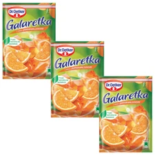 Dr. Oetker Jello: ORANGE flavor - PACK of 3 - 12 servings- FREE SHIPPING