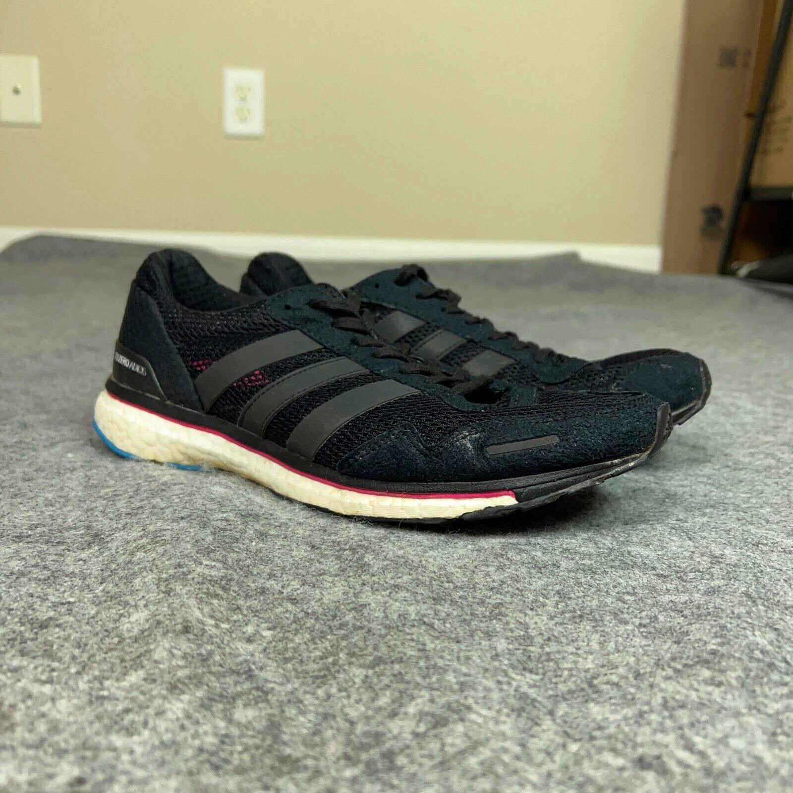 Adidas Womens Shoe 8.5 Black White Running Athletic Trainer Sports Low Everyday Adidas Womens Shoe 8.5 Black White Running Athletic Trainer Sports Low Everyday
