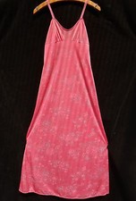 Beautiful Vintage Pink Floral Empire Waist Nightgown Negligee Petite Size