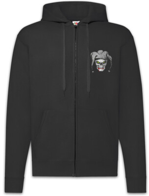 Joker Skull I Zipper Hoodie Schädel Dead Totenschädel Biker Tattoo Art