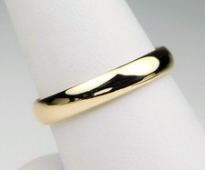 14 kt Gold  3.95 mm Half Round Comfort Fit Wedding Band Ring Sz 9.75 B4367