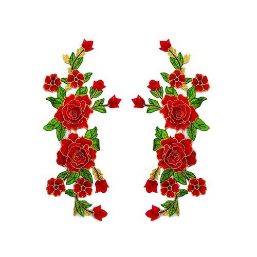 Large Floral Iron Sew On Patch Badge Embroidery Flower Rose Applique Cloth DIY🎀 - Picture 10 of 60