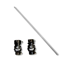 36" Steering Shaft w/1" DD x 3/4" DD & 3/4" 36 Spline to 3/4" DD Universal Joint