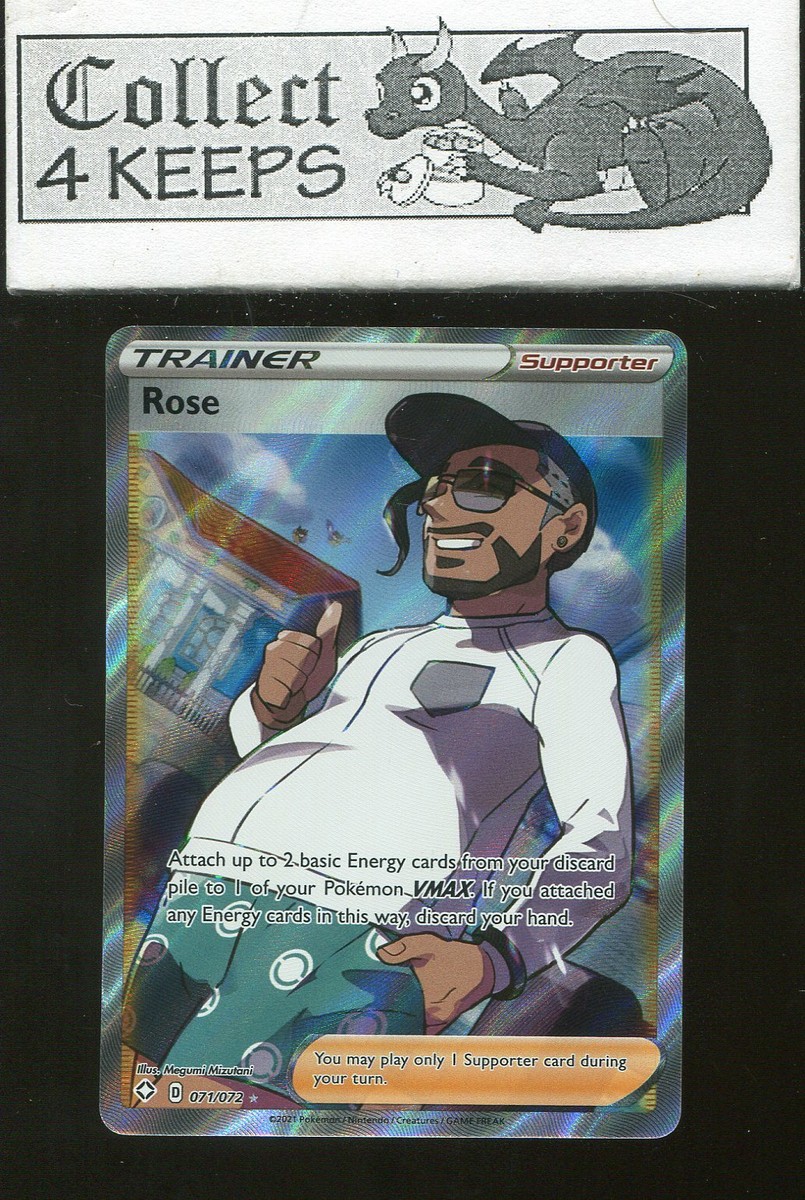 Rose Trainer Super Rare Full Art 071/072 Shining Fates Pokemon TCG