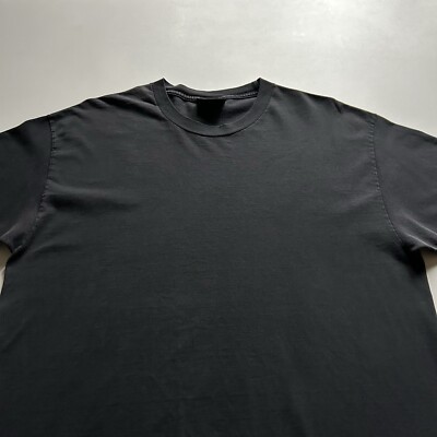 Vintage 2000s Sun Faded Black Blank Basic T Shirt Men's XL Pre
