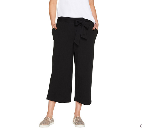 AnyBody Cozy Knit Wide Leg Cropped 