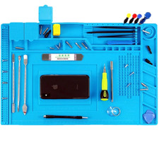 LARGE Repair Silicone Pad Desk Heat Insulation Magnetic Work Mat Soldering Iron