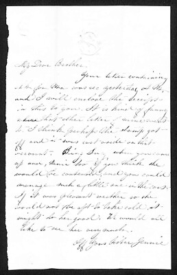 1870 Sister from Cleveland ALS to Edward A. Smith, Warren, OH Druggist (#12)