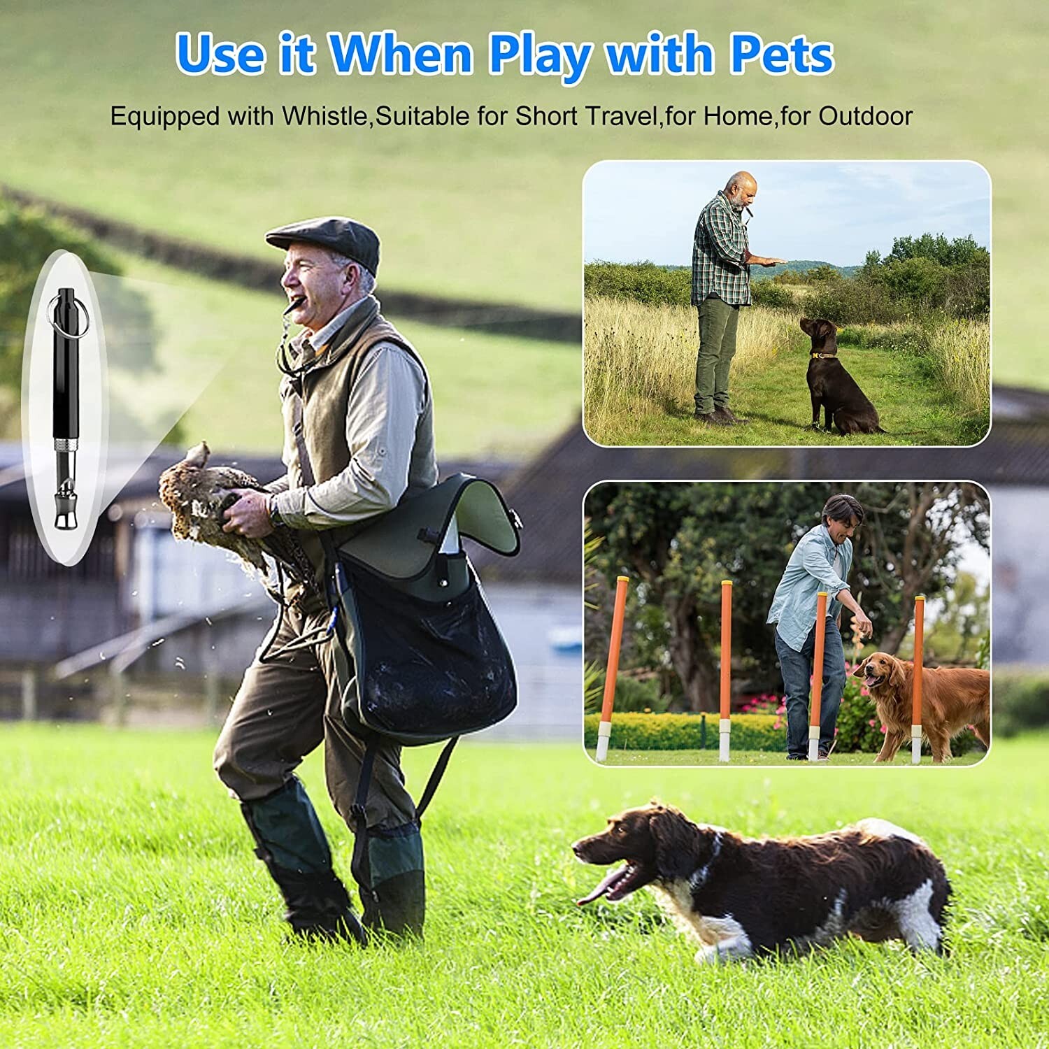 Anti Barking Device Dog Deterrent Whistle 3 in 1 Training Tool Stop