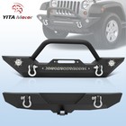 Front / Rear Bumper for 2007-2018 Jeep Wrangler JK JKU w/ Light Bar Winch Plate