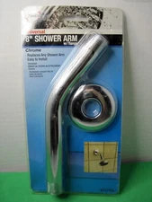 DANCO Universal 8" Threaded Shower arm pipe Extension with Flange Chrome.89179A