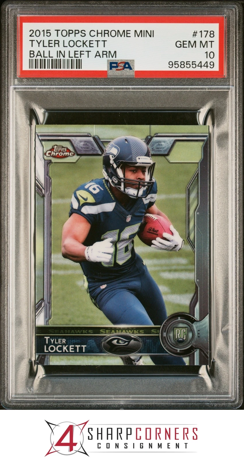 Tyler Lockett Topps Chrome Mini #178 Ball in Left Arm
