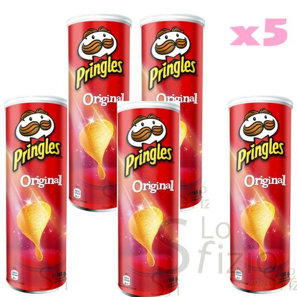PRINGLES PATATINE CLASSICHE 165GR x5 CONFEZIONI SNACK AMICI