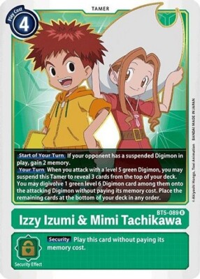 Izzy Izumi & Mimi Tachikawa BT5-089 R Digimon CG Battle of Omni | eBay