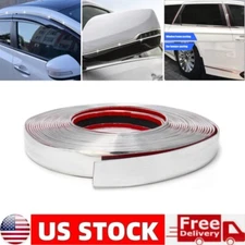 3/4" Wide Chrome Trim Molding Strip Decoration Body Car Door Side Protector 16ft