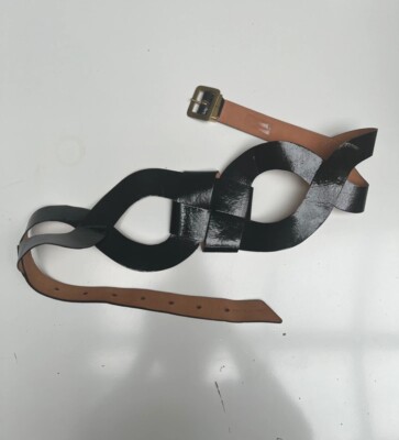 Anna Vince Ledergürtel Vinyl - Größe Small/Medium - Design UK leather belt
