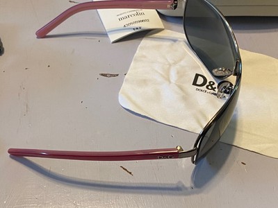 D&G Women Pink Shield Frame Sunglasses with Black Lens Dolce & Gabbana Eyewear Re-Edition Shield Logo Sunglasses  main image 2