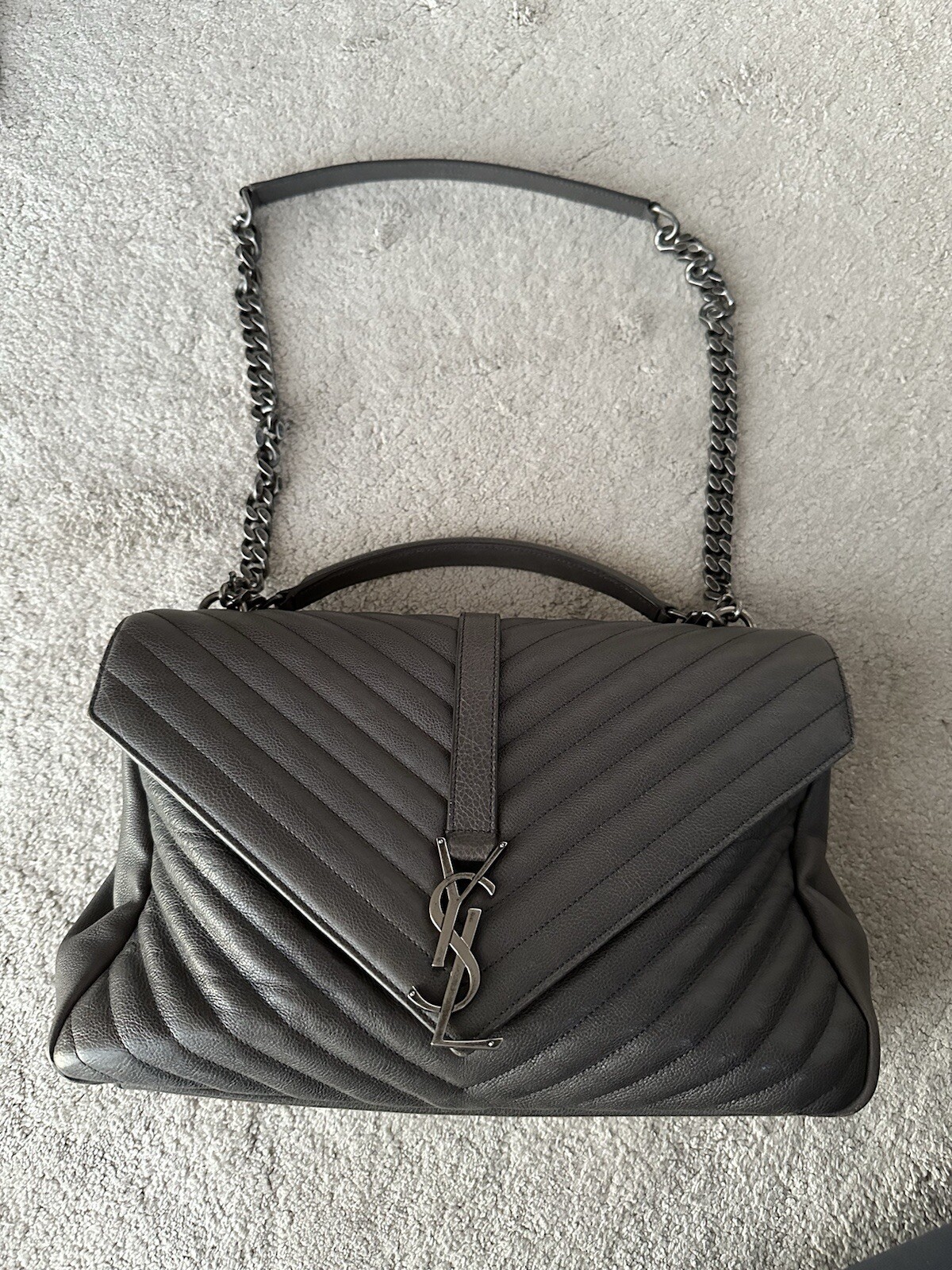 Saint Laurent Large College Gunmetal Grey 