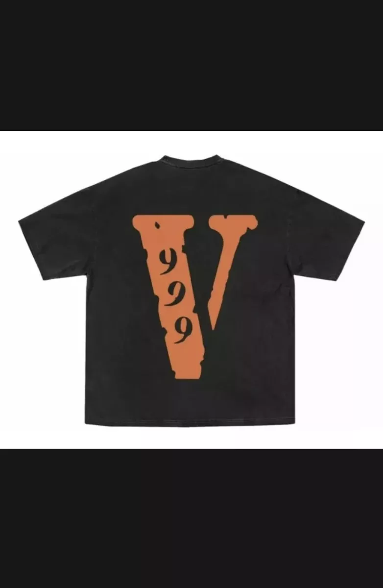 New Juice WRLD x Vlone 999 T Shirt Black And Orange 100 Authentic Free Shipping