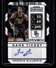 Freddie Gillespie 2020 Panini Contenders Draft Picks Game Ticket Blue #101 AU,SN