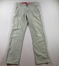 Wrangler All Terrain Gear Hiking Pants Mens 32x32 Green Stretch Atg Utility Work