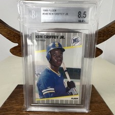 Fleer 1989 HOF Ken Griffey Jr. #548 BGS 8.5 Seattle Mariners Baseball Card