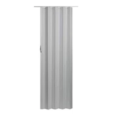 via 36 in. x 80 in. white vinyl accordion door with hardware