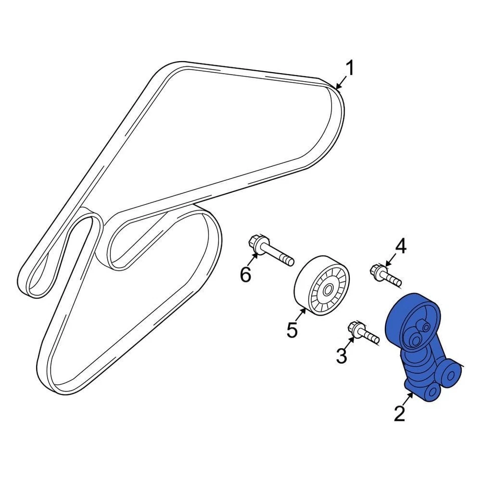 ⭐ПОДЛИННЫЙ⭐ OEM натяжитель ремня для 2009-16 Hyundai GENESIS и купе 3,8 л 252813C600 - Изображение 3 из 4