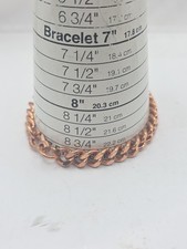 Solid Copper 10mm wide Men's 8.75 Inch Large, Cuban Link Bracelet NOS