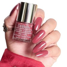 DeBelle Gel Nail Polish Scarlet Ruby Pastel Bargundy Non UV - Glossy Finish Ch