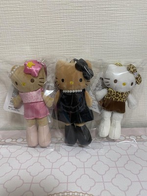 Hello Kitty GOGO GAL Style Up Mascot Long-legged Kitty Set of 3 Japan 15cm