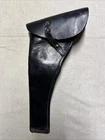 Civil War 1860s Black Leather Revolver Holster Vintage Reenactment Reproduction