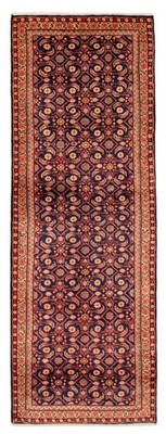 Vintage Hand-knotted Runner Rug 3'7'' x 10'6'' Traditional Oriental Wool Carpet