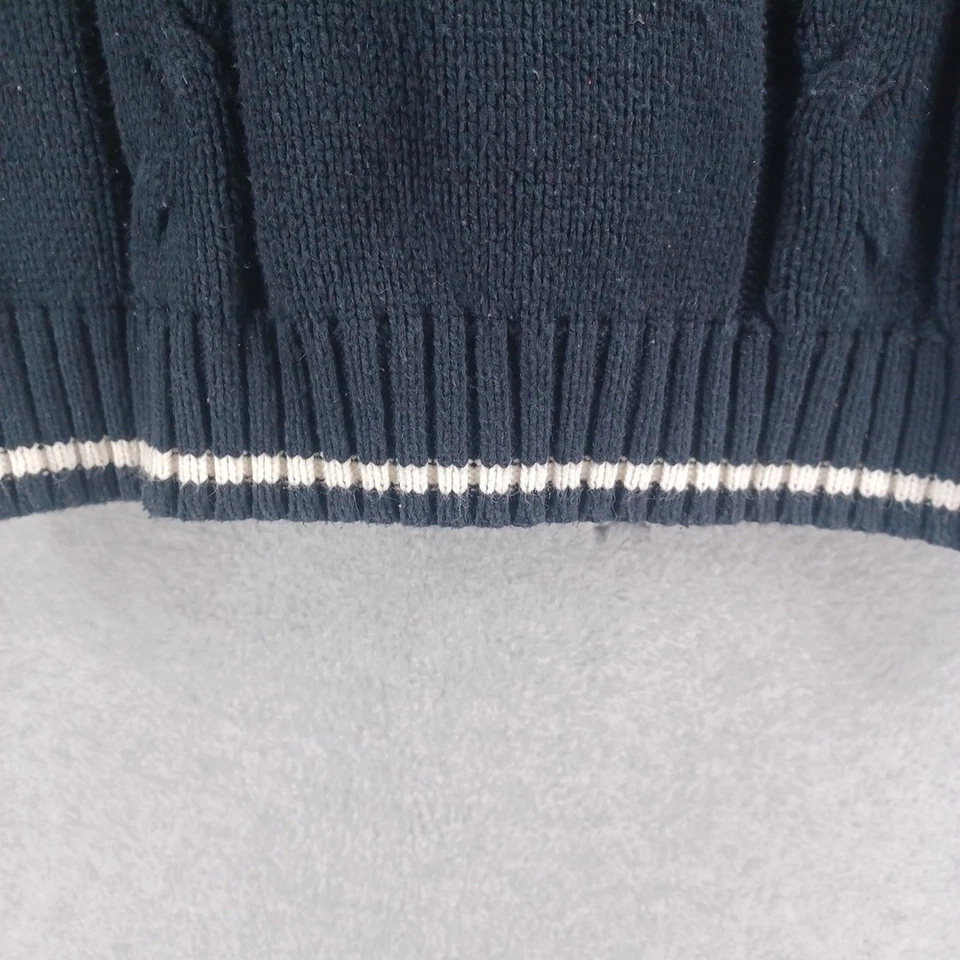 Chaleco The Childrens Place Clásico Tejido con Cable XL 14 Azul Preppy Pullover Cuello en V Foto 4 de 4