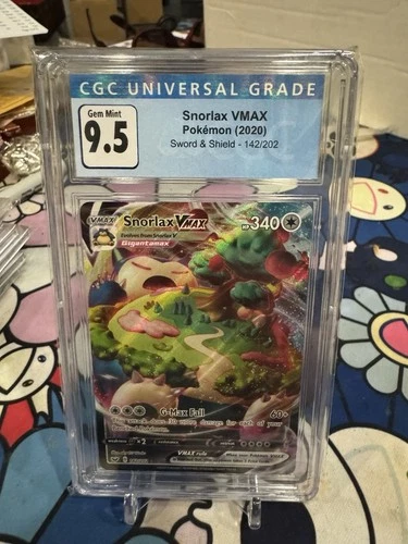 Pokémon TCG Snorlax VMAX 142/202 CGC Grade - 9.5