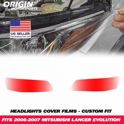 PreCut Headlights Clear Covers Bra Film Kit PPF Fits 2006-2007 LANCER EVOLUTION