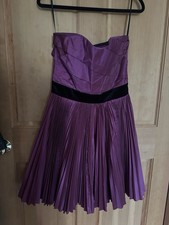 DOLCE & GABBANA pleated Bandeau Maroon dress Size 46