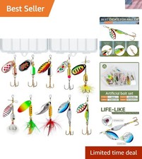 Fishing Spinner Baits for Freshwater and Saltwater, 10pcs Rooster Tail Fishin...