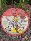VINTAGE COLT MADE IT RIGHT PORCELAIN SIGN GUN AMMO 12"