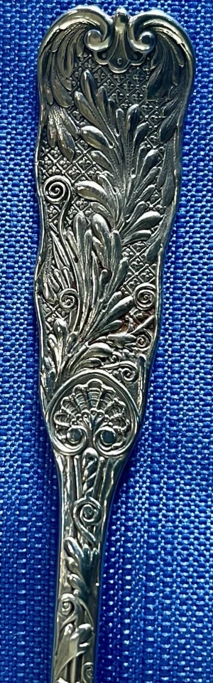 Gorham St. Par de cucharas sorbete acanaladas de plata esterlina Cloud doradas antiguas de Gorham Foto 3 de 4