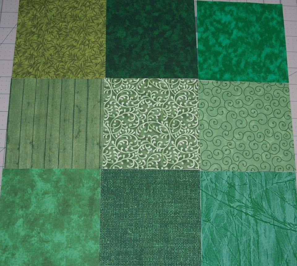 54 Verde Calicó Tela 5" Acolchado Cuadrados 100% Algodón Dije Paquete Paquete B Foto 3 de 3