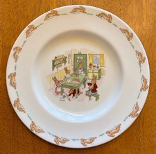 Vtg ROYAL DOULTON Bunnykins Baking English Fine Bone China 8  Childrens Plate