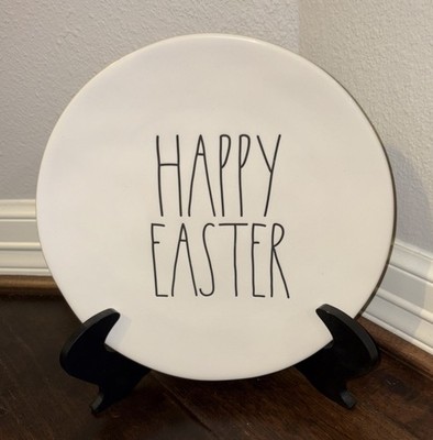 RAE DUNN HAPPY EASTER Dinner Plate 11'' Platter EUC Artisan Collection