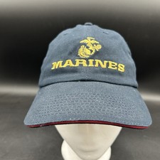 US Marines Baseball Cap Navy Blue Adjustable Strapback Hat Military Embroidered