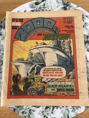 2000AD and TORNADO PROG 128, SEPT 1979..JUDGE DREDD, ABC WARRIORS. VINTAGE COMIC