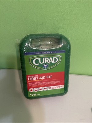 New Curad Complete First Aid Kit Essentials 175 Items Hard Case Not Quite Sealed