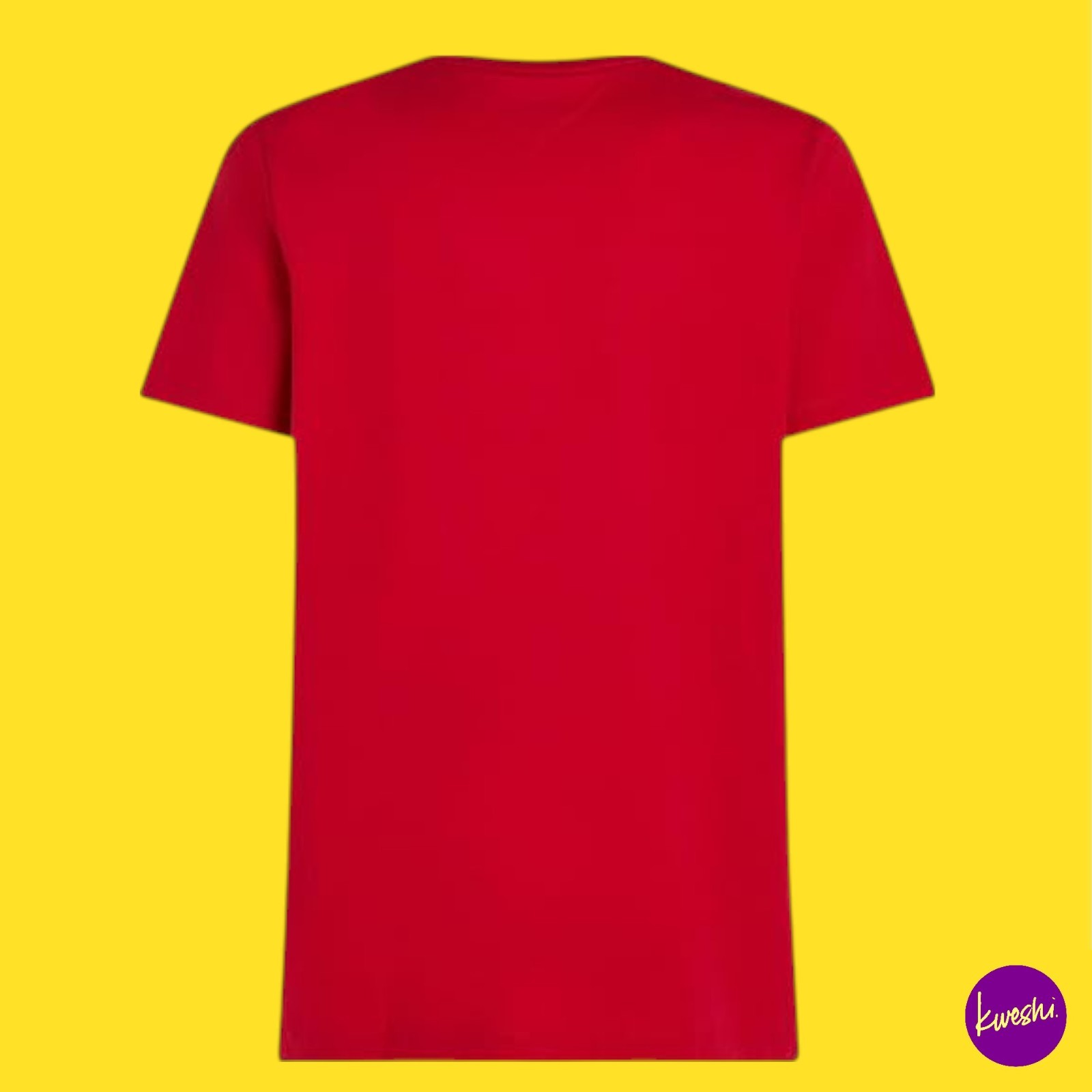TOMMY HILFIGER Men's T-Shirt, Essential Solid Pocket Tee Medium Red UK S | EU 46 image 6