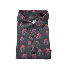 Star Wars RSVLTS Shirt Mens 2XL Black Darth Vader Button Down Short Sleeve